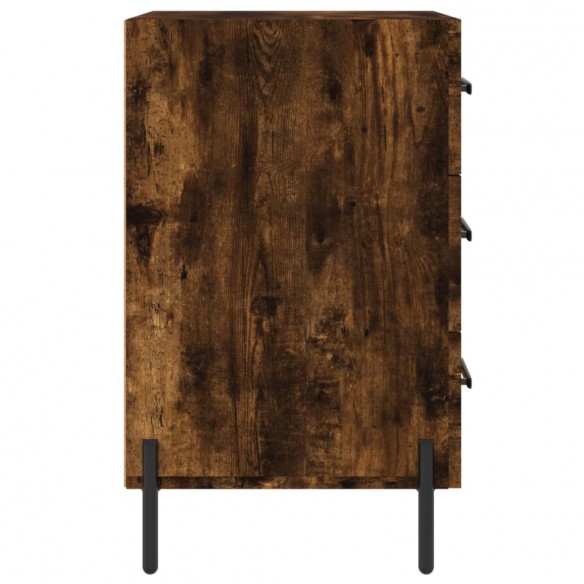 Table de chevet chêne fumé 40x40x66 cm bois d'ingénierie