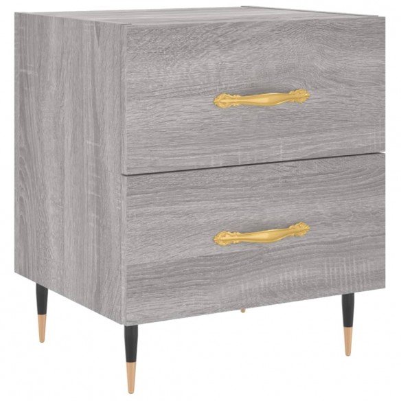 Tables de chevet 2 pcs sonoma gris 40x35x47,5 cm