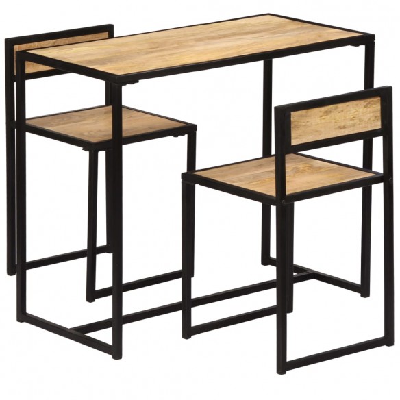 Ensemble de salle à dîner 3 pcs Bois de manguier solide