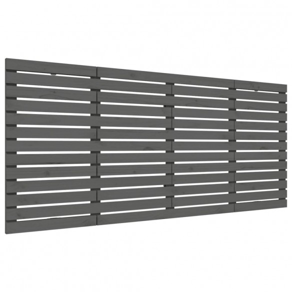 Tête de lit murale Gris 166x3x91,5 cm Bois massif de pin