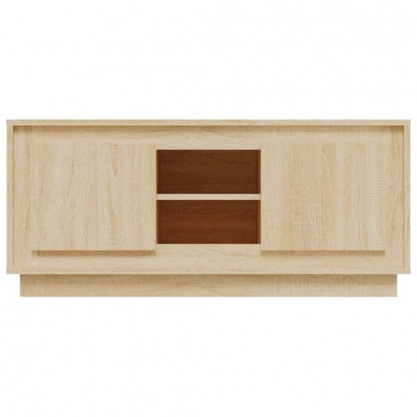 Meuble TV chêne sonoma 102x35x45 cm bois d'ingénierie