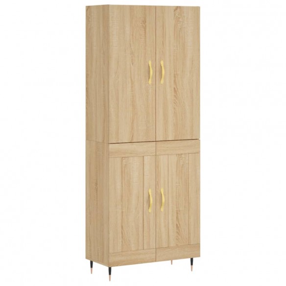 Buffet haut Chêne sonoma 69,5x34x180 cm Bois d'ingénierie