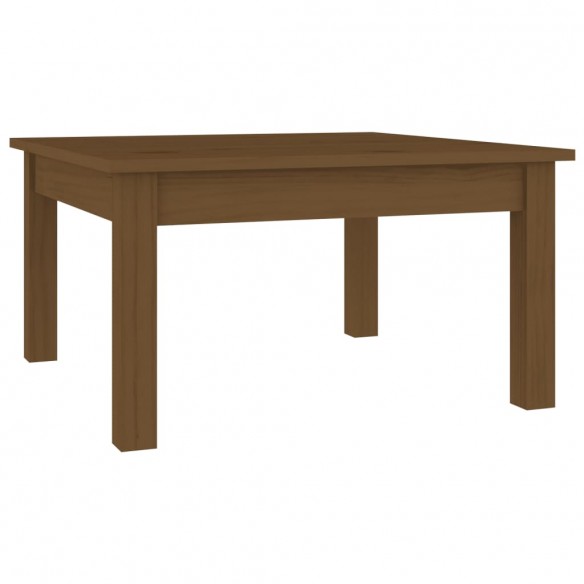 Table basse Marron miel 55x55x30 cm Bois massif de pin