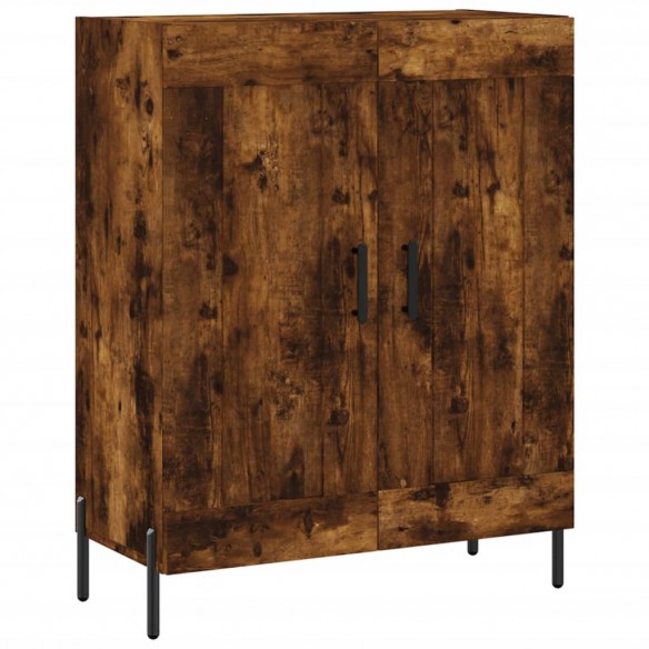 Buffet chêne fumé 69,5x34x90 cm bois d'ingénierie