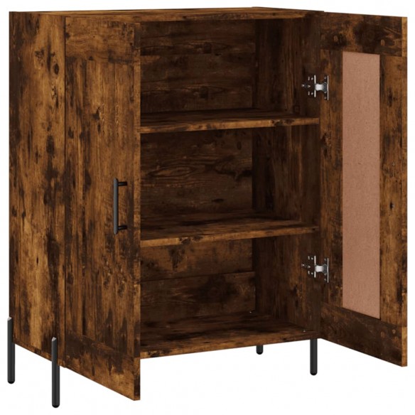 Buffet chêne fumé 69,5x34x90 cm bois d'ingénierie