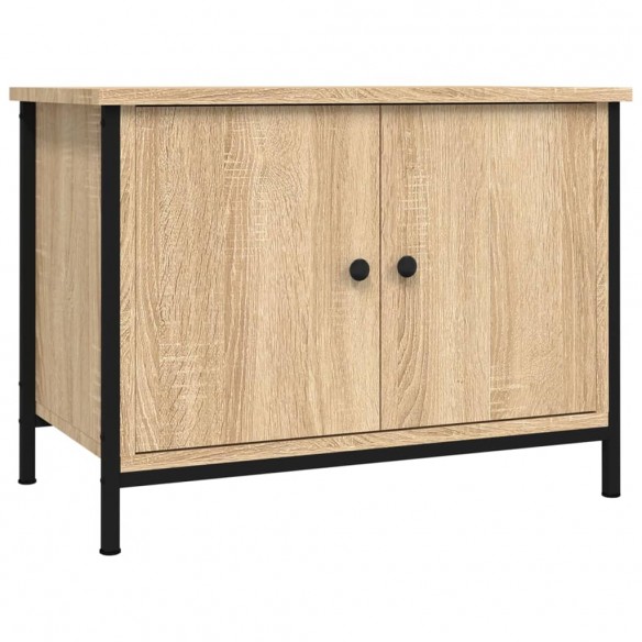 Meuble TV avec portes chêne sonoma 60x35x45cm bois d'ingénierie