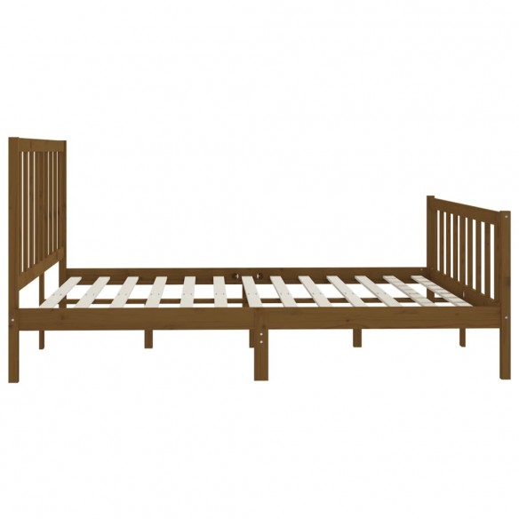 Cadre de lit Marron miel Bois massif 200x200 cm