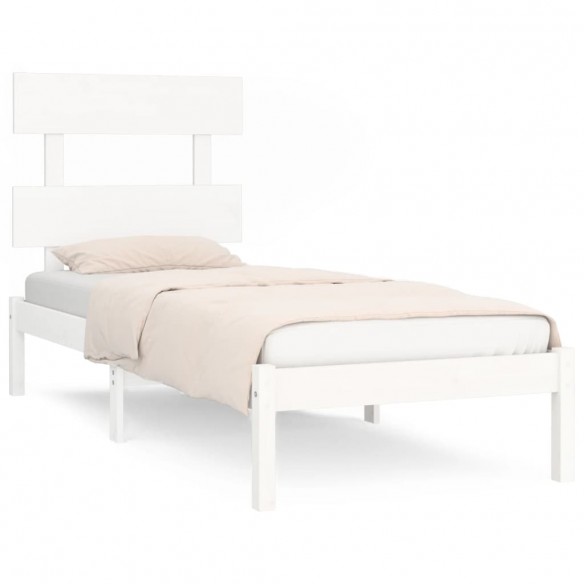 Cadre de lit Blanc Bois massif 90x200 cm