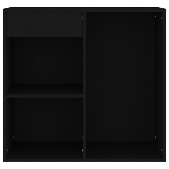 Armoire à cosmétiques noir 80x40x75 cm bois d'ingénierie