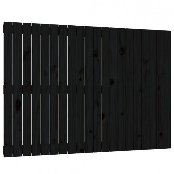 Tête de lit murale Noir 127,5x3x90 cm Bois massif de pin