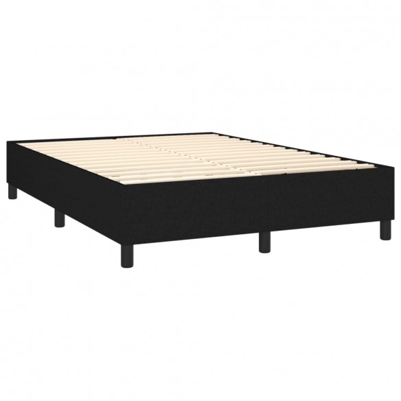 Cadre de lit matelas LED Noir 140x190 cm Tissu