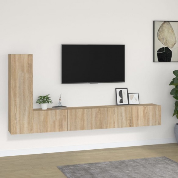 Ensemble de meubles TV 3 pcs Chêne sonoma Bois d'ingénierie