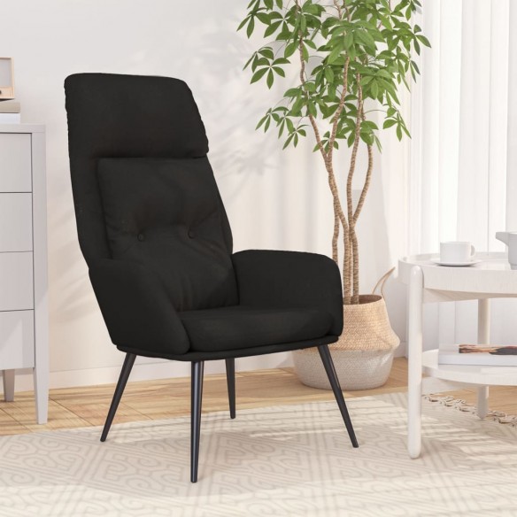 Chaise de relaxation Noir Similicuir daim