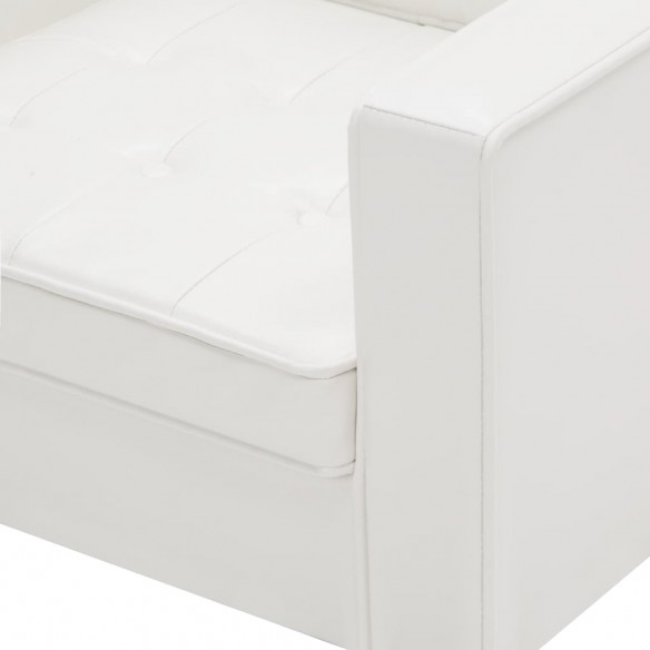 Fauteuil Blanc Similicuir