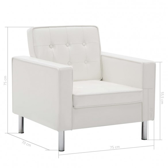 Fauteuil Blanc Similicuir