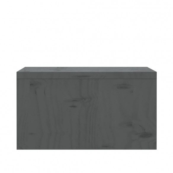 Support de moniteur Gris 50x27x15 cm Bois de pin solide