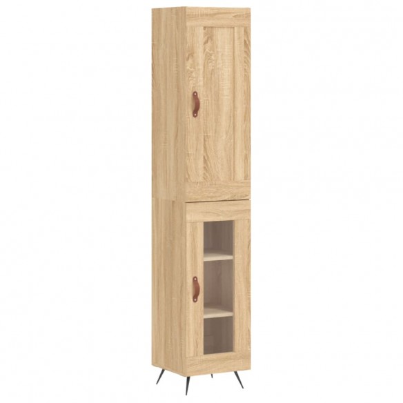 Buffet haut Chêne sonoma 34,5x34x180 cm Bois d'ingénierie