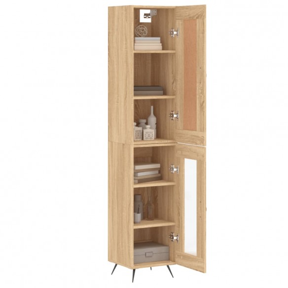 Buffet haut Chêne sonoma 34,5x34x180 cm Bois d'ingénierie