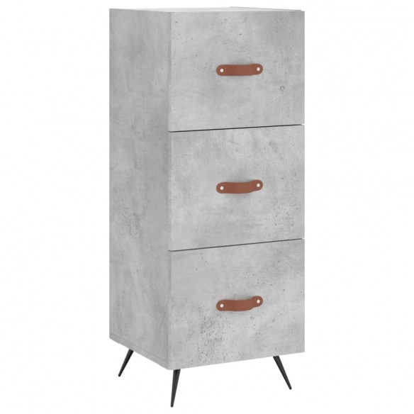 Buffet haut Gris béton 34,5x34x180 cm Bois d'ingénierie