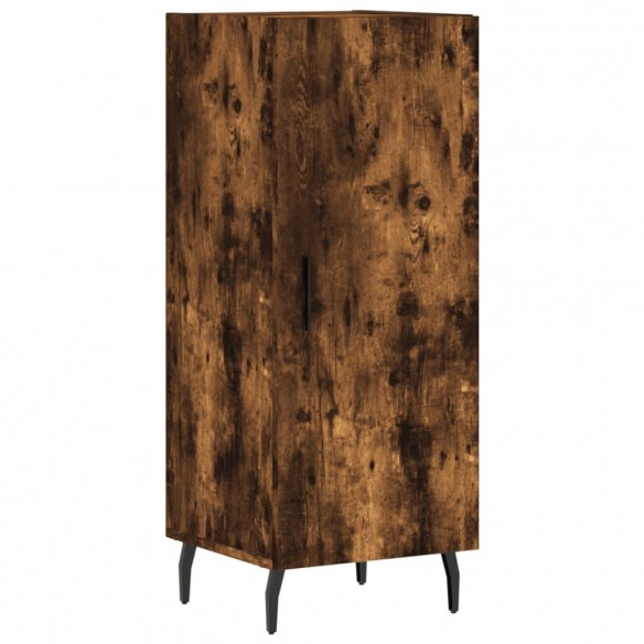 Buffet haut Chêne fumé 34,5x34x180 cm Bois d'ingénierie