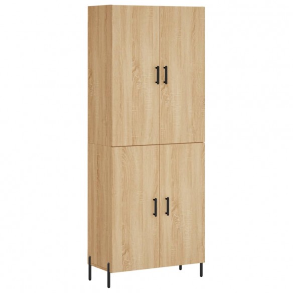 Buffet haut Chêne sonoma 69,5x34x180 cm Bois d'ingénierie