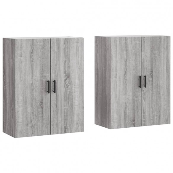 Armoires murales 2 pcs sonoma gris 69,5x34x90 cm