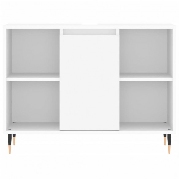 Ensemble de meubles salle de bain 3 pcs blanc bois d'ingénierie