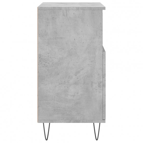 Buffets 2 pcs gris béton bois d'ingénierie