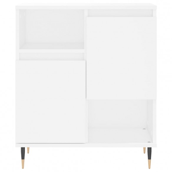 Buffets 2 pcs blanc bois d'ingénierie