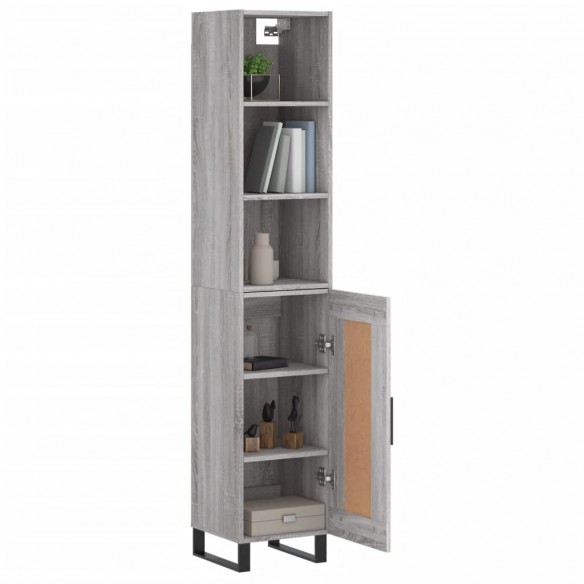 Buffet haut Sonoma gris 34,5x34x180 cm Bois d'ingénierie