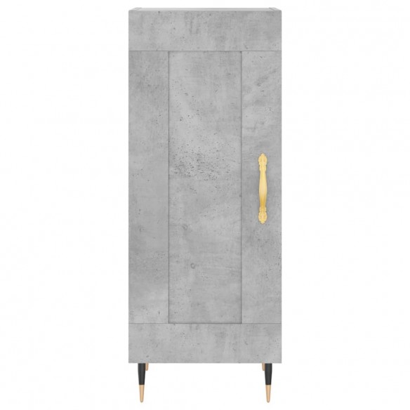 Buffet haut Gris béton 34,5x34x180 cm Bois d'ingénierie