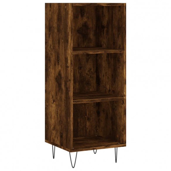 Buffet haut Chêne fumé 34,5x32,5x180 cm Bois d'ingénierie