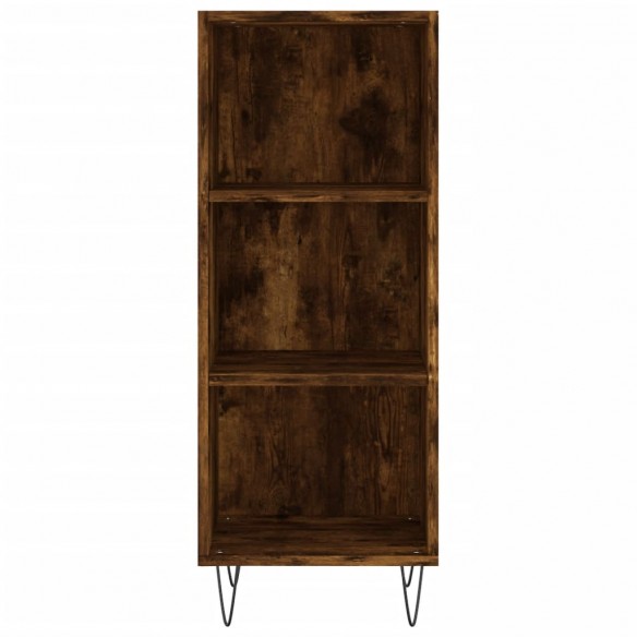 Buffet haut Chêne fumé 34,5x32,5x180 cm Bois d'ingénierie