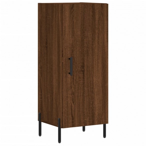 Buffet haut Chêne marron 34,5x34x180 cm Bois d'ingénierie