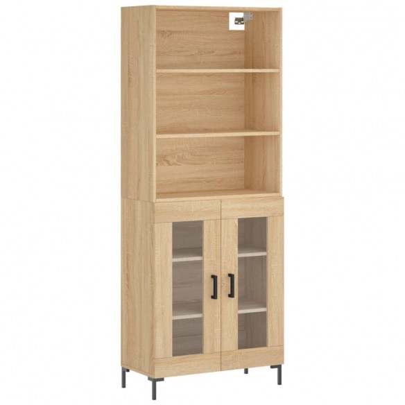 Buffet haut Chêne sonoma 69,5x34x180 cm Bois d'ingénierie