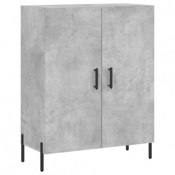 Buffet haut Gris béton 69,5x34x180 cm Bois d'ingénierie