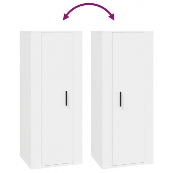 Ensemble de meubles TV 5 pcs Blanc Bois d'ingénierie