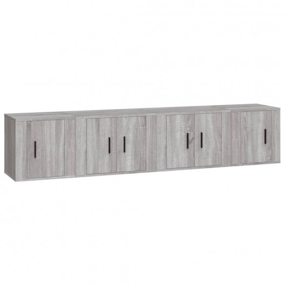 Ensemble de meubles TV 4 pcs Sonoma gris Bois d'ingénierie