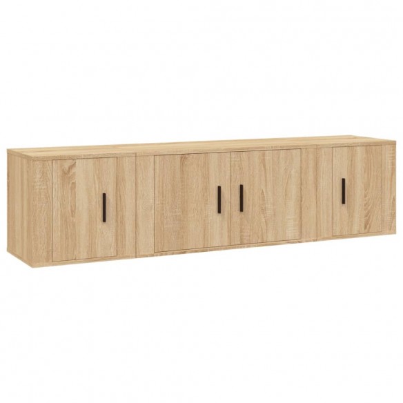 Ensemble de meubles TV 3 pcs Chêne sonoma Bois d'ingénierie