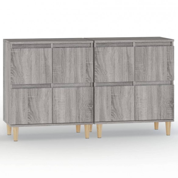 Buffets 2 pcs sonoma gris 60x35x70 cm bois d'ingénierie