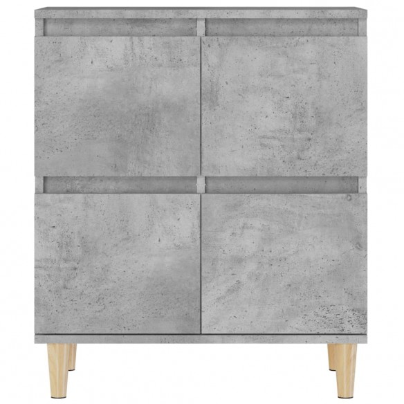 Buffets 2 pcs gris béton 60x35x70 cm bois d'ingénierie