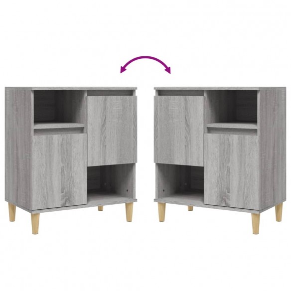 Buffets 3 pcs sonoma gris 60x35x70 cm bois d'ingénierie