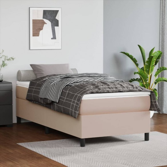 Cadre de lit avec matelas Cappuccino 80x200 cm