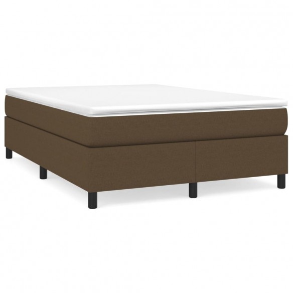 Cadre de lit avec matelas Marron foncé 140x190 cm