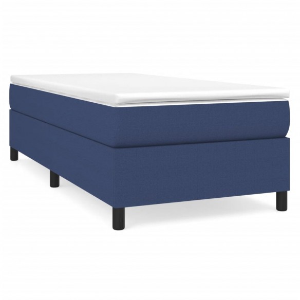 Cadre de lit avec matelas Bleu 80x200 cm Tissu