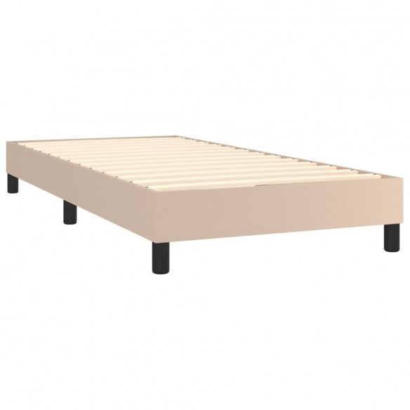 Cadre de lit avec matelas Cappuccino 100x200 cm