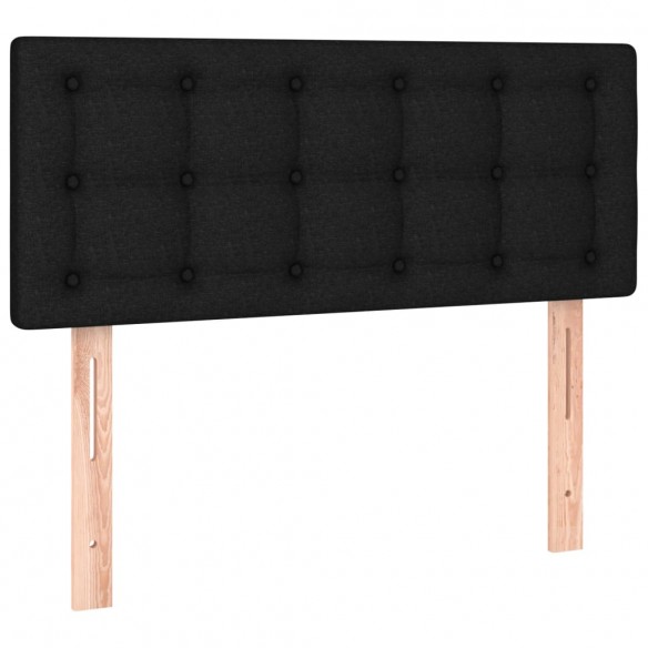 Cadre de lit et matelas Noir 80x200 cm Tissu