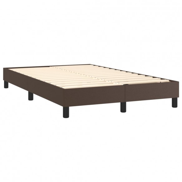 Cadre de lit avec matelas et LED Marron 120x200 cm