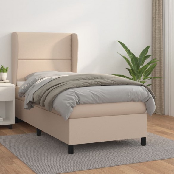 Cadre de lit avec matelas Cappuccino 80x200 cm