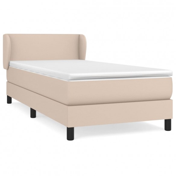 Cadre de lit avec matelas Cappuccino 90x200 cm